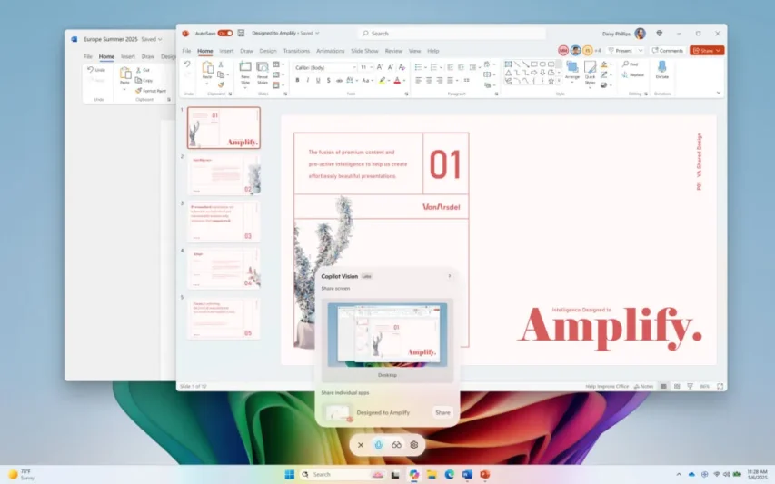 Vision-Desktop-Share-853x533 Microsoft Copilot Vision AI agora escaneia toda a tela do seu computador
